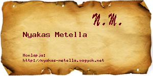 Nyakas Metella névjegykártya